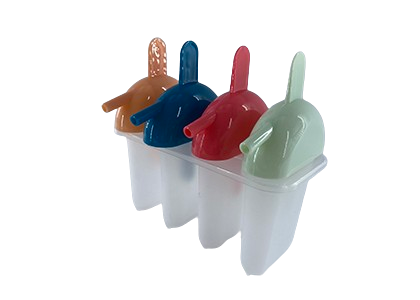 SET OF 4PC PLASTIC POPSICLE MOLDS