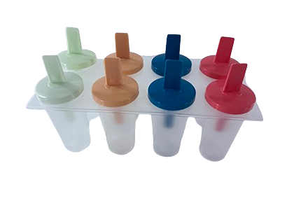 SET OF 8PC PLASTIC POPSICLE MOLDS