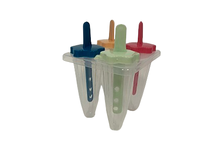 SET OF 4PC PLASTIC POPSICLE MOLDS