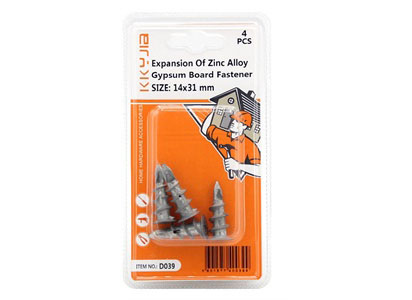 Zinc alloy gypsum board fastener expansion 14X31/4PCS