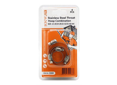 Stainless steel small hose hoop combination 13-19/19-29/22-32/32-44/4PCS