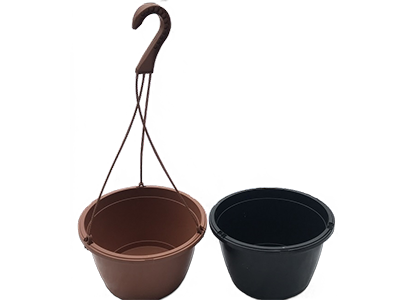 ROUND PLANT POT WITH PLASTIC HOOK 