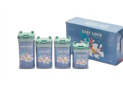 4 SET OF SQ SEAL STORAGE CONTAINER 